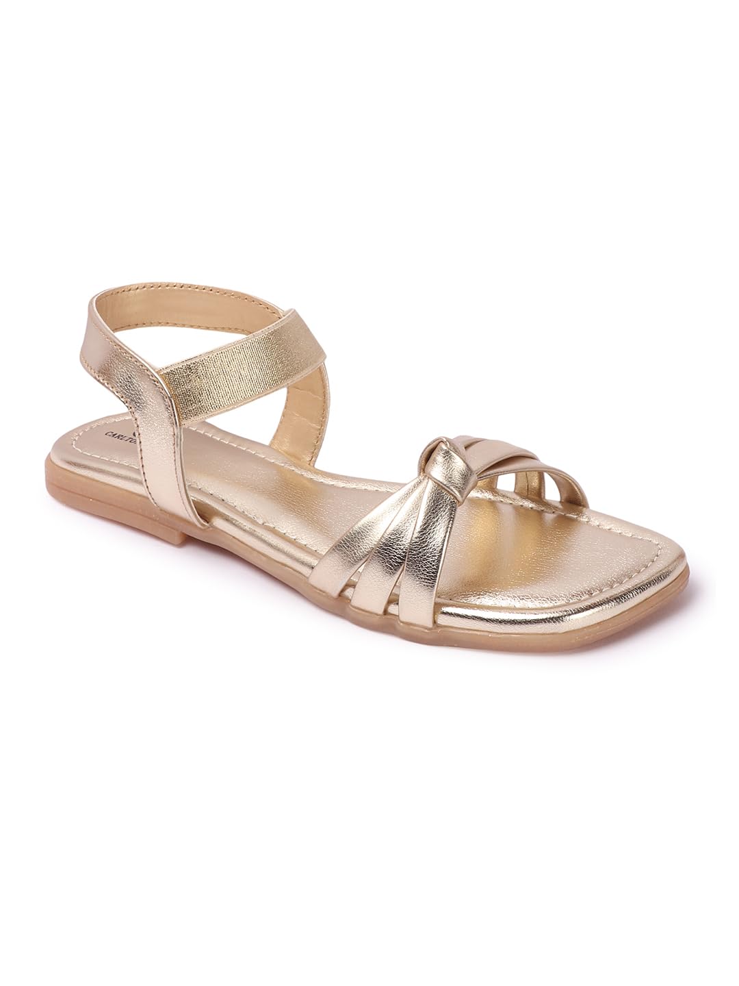 carlton london Calrton London Women's Metallic Ankle Strap Flat Sandals-picture-41