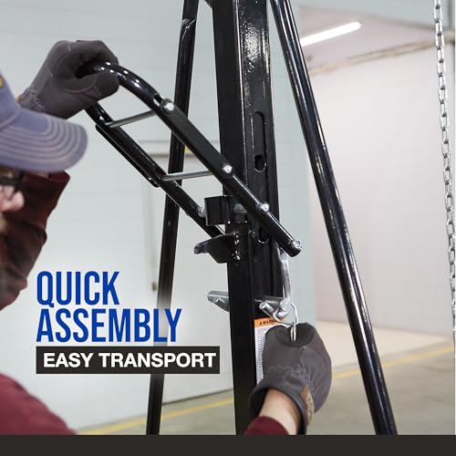 Image of Strongway Adjustable Gantry Crane, 4000-Lb. Capacity, 8.2ft.-12.14ft. Lift
