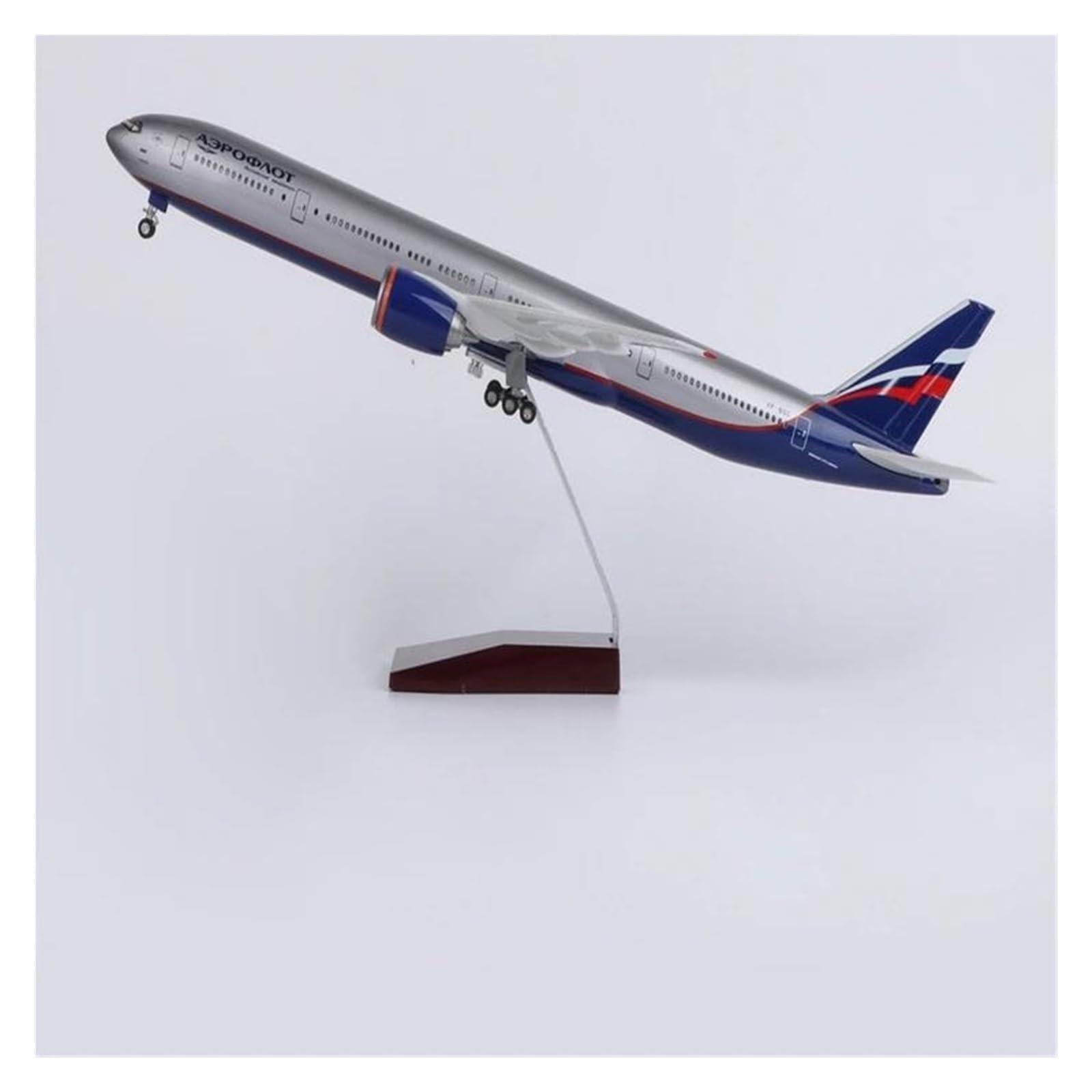 Avión B777 de resina a escala 1/157 modelo de colección de 47cm con luces integradas 8