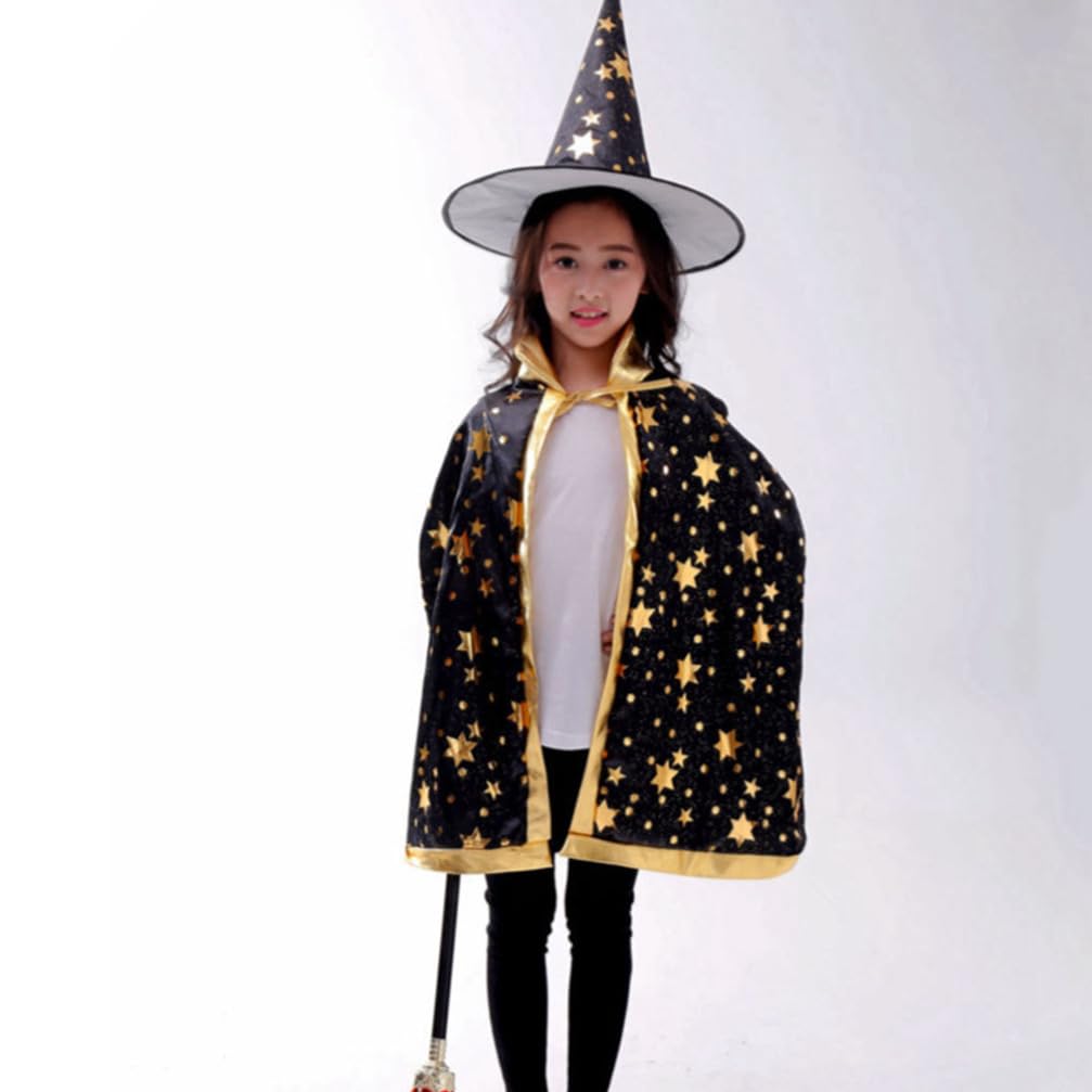 Abaodam Kids Halloween Five-Star Cloak Party Costume Creative Cosplay Cape for Children All-Size Comfortable Performance Dress-up - Image 4