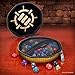ENHANCE DND Dice Tray and Case - Collector's Edition DND Dice Holder up to 150 D&D Shakers with Hard Shell Exterior and Protective Soft Interior - Rolling Tray Perfect for Game Night (Dragon Gold)