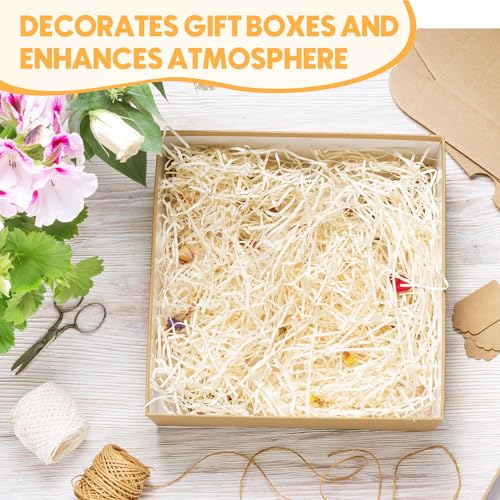 320g Geschreddertes Papier Füllmaterial Geschenk, Holzwolle Füllmaterial Raffia für DIY Füllmaterial Geschenkbox Geschenkkörbe Pakete Dekorations Party Supplies Verpackungsmaterial - Gelb