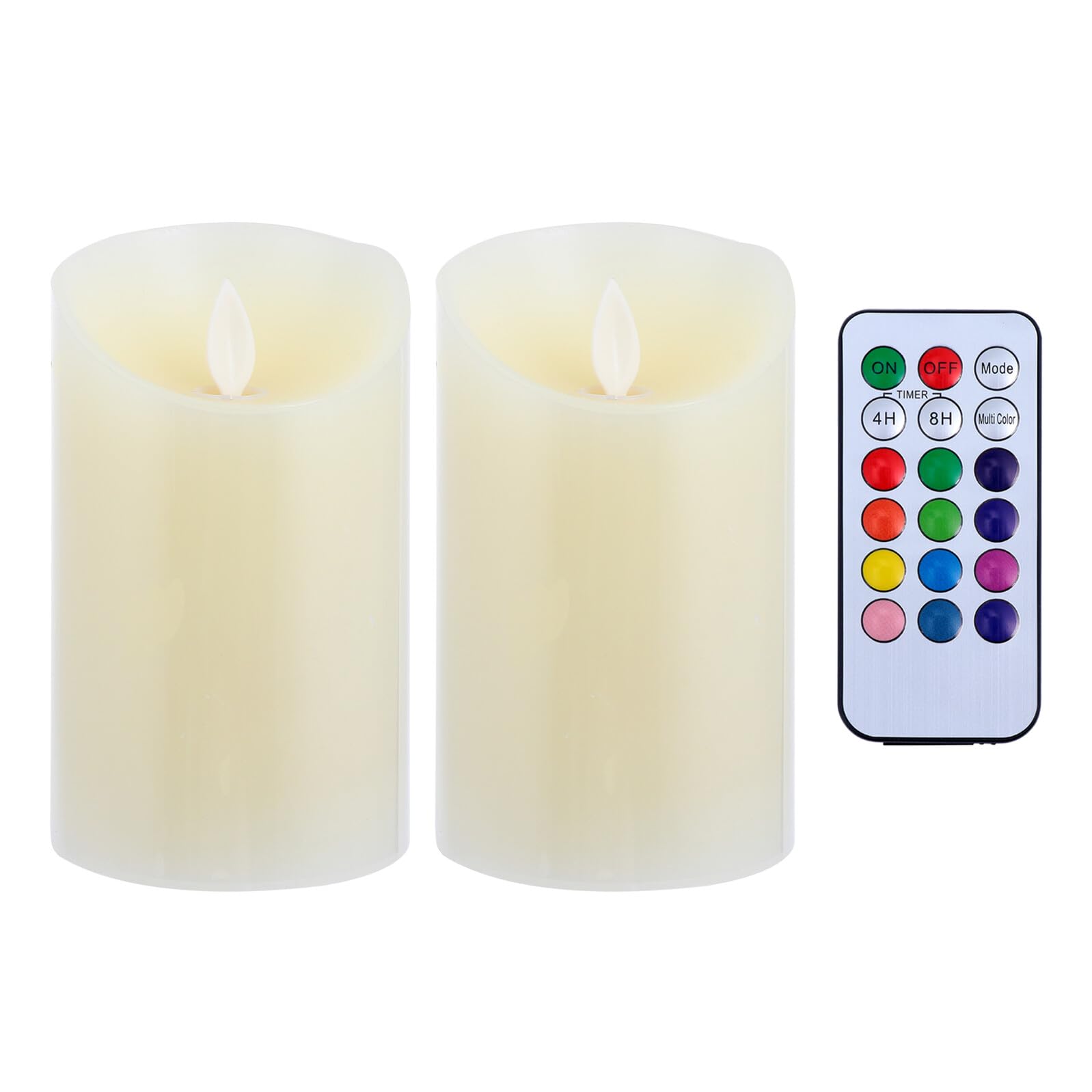 Velas LED con mando de 18 teclas y modo multicolor para ambiente 8
