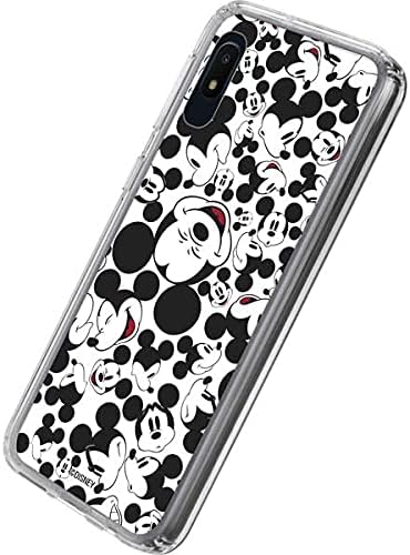 Skinit Clear Phone Case Compatible with Galaxy A10e - Officially Licensed Disney Mickey Mouse Face Pattern Design