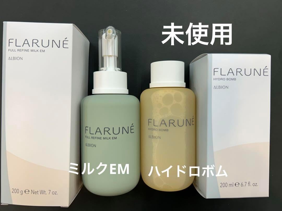 FLARUNE フルリファインミルクEM + ハイドロボム 化粧水（200ml
