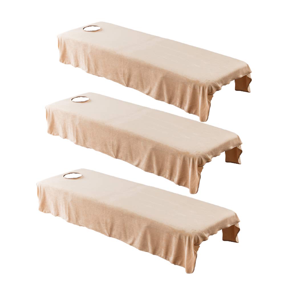 3X Comfortable Velvet Bed Sheet Hole Massage Towel
