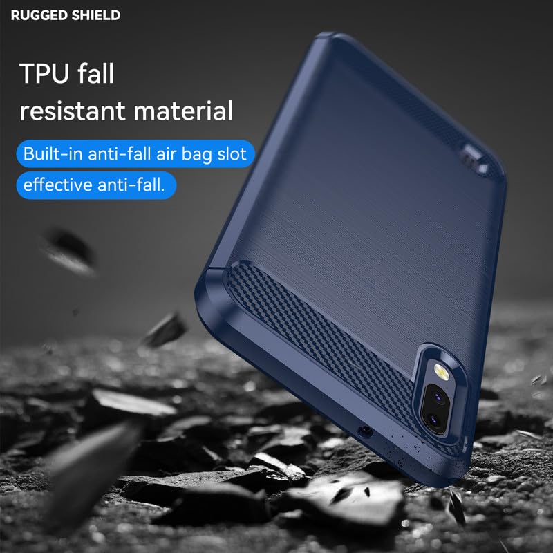 Image of Hybrid Carbon Fiber Back Case for Samsung Galaxy A10 / M10 (Blue)