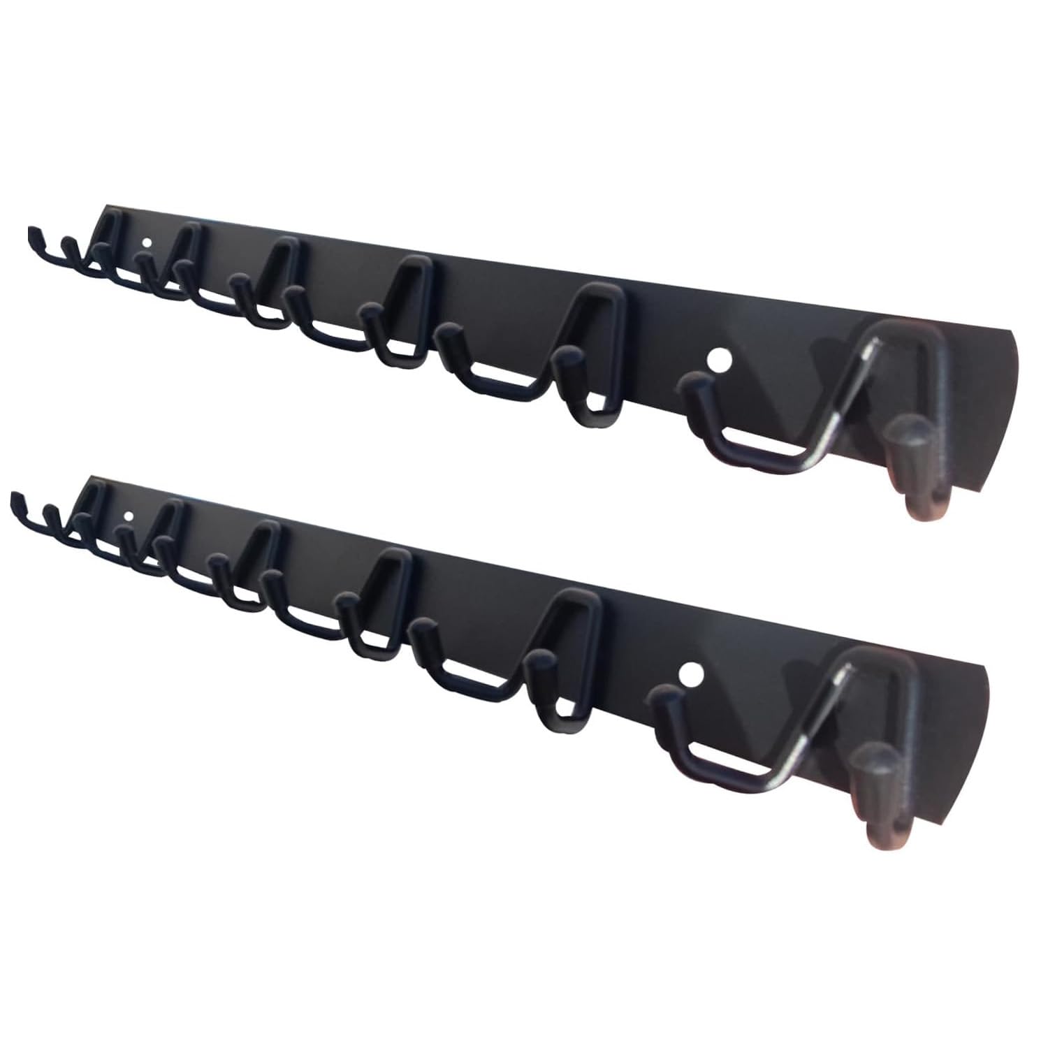 Wall Mounted Coat Rack, Heavy Duty Stainless Steel Rack with 6 Tri Hooks for Hanging Coats Hat Towel Purse Robes, Set of 2