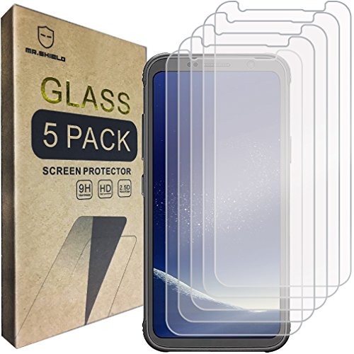 Mr.shield [5-Pack] Designed For Samsung Galaxy S8 Active [Not Fit For Galaxy S8 Model] [Tempered Glass] Screen Protector [0.3Mm Ultra Thin 9H Hardness 2.5D Round Edge] With Lifetime Replacement #TOP18