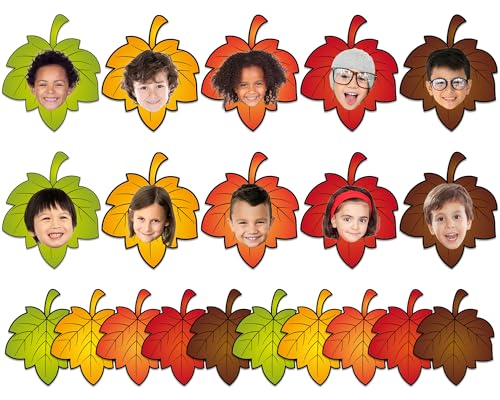 Image of gisgfim 80Pcs Fall Cutouts Maple Leaves Decorations Bulletin Board Autumn Theme Maple Leaf Paper Cut-Outs Classroom Decor for Boy Girl DIY Craft Photo Wall Kindergarten Preschool Party Favor Supply