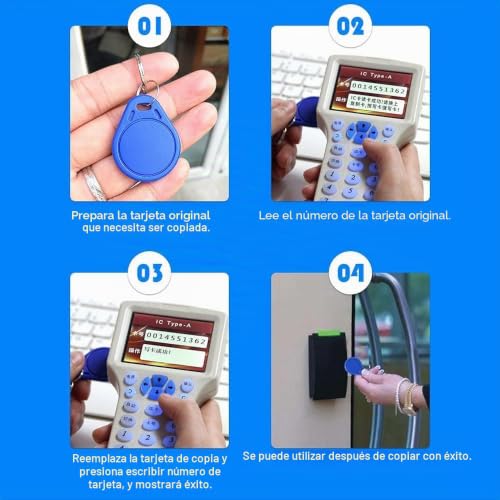 Miniatura 8 de 10 Unidades De Llavero Mf Classic 1k Rfid 13,56 Mhz Iso14443a Para Control De Acceso A Puerta De Hotel... Azul