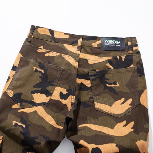 Camouflage Jeans for Men Slim Pants Mens Regular Classic Biker Jean Designer Straight Comfort4
