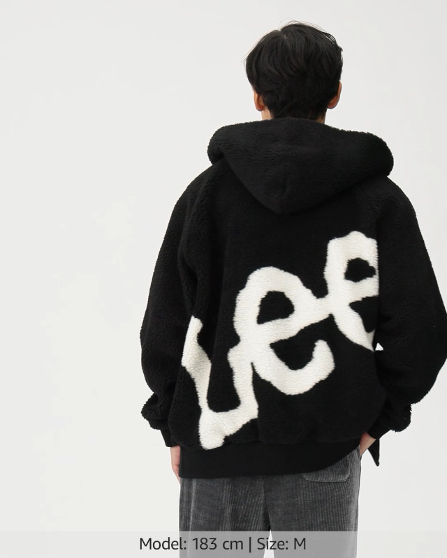 Amazon | [リー] アウター バックビッグロゴボアジップパーカー メンズ