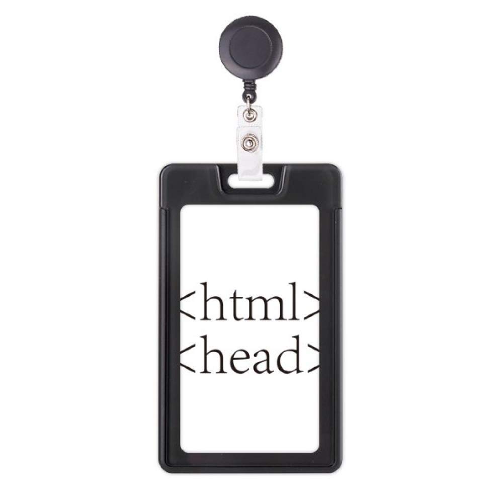 Étui rétractable HTML pour badge de programmeur et tech