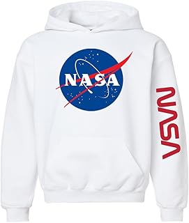 Studio 9Thirty3 NASA Youth Fleece Meatball Hoodie – Space Explorer Pullover Sweatshirt for Kids – Cozy Cotton Blend