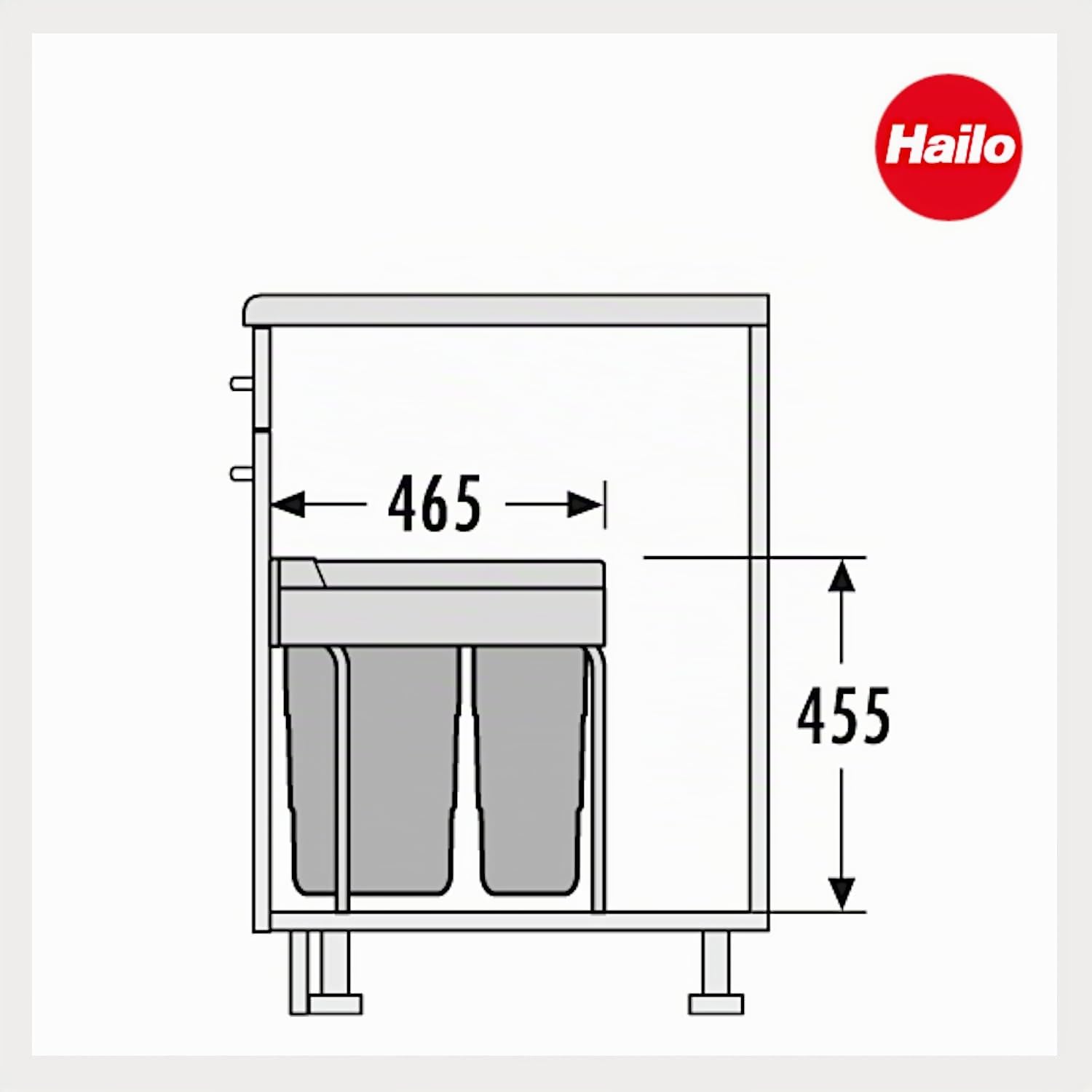 Hailo AS Easy Cargo 30/19 3668501 Einbau Abfallsammler