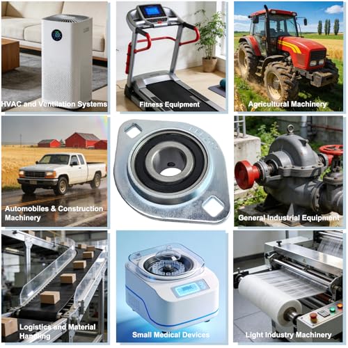Image of 2 Pack SBPFL202-10 Pillow Block Bearings 5 /8 inch Bore Bearing Units Steel Flange Mounted Bearing Housing (SBPFL202)