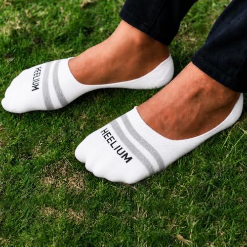 Image of HEELIUM Bamboo No Show Socks for Men | Odour Free & Breathable | 3X Softer Than Cotton Socks | Low Cut Socks | Size (UK 6-10)