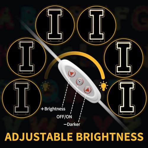 Image of Light Up Letters I, Led Marquee Letter Lights Neon Sign, 13.9 inch Height Decorative Lighted Alphabet Number, Battery /USB Powered Led Letters Lights for Wedding, Birthday, Party, Christmas or Home Decor