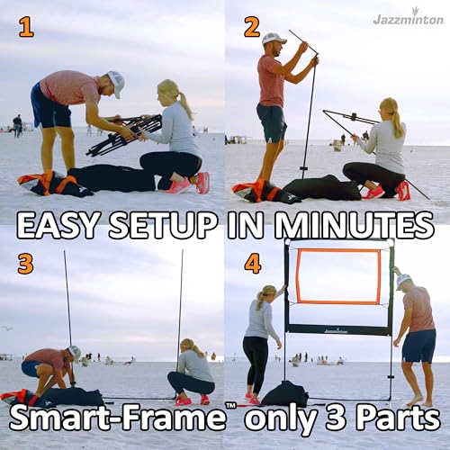 Jazzminton Sport - Similar to Pickleball, Badminton and Tennis with A Whole New Spin On It - Indoor & Outdoor - Fun Games for Kids & Adults