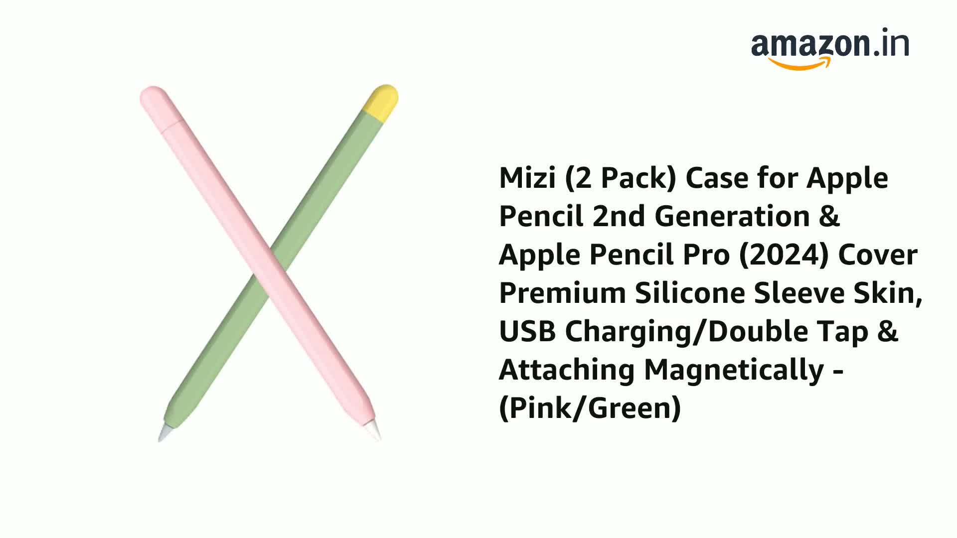 Mizi (2 Pack) Case for Apple Pencil 2nd Generation & Apple Pencil