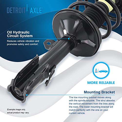 Image of Detroit Axle - 2 Front Struts for 2003-2008 Toyota Matrix Pontiac Vibe Complete Struts with Coil Spring 2004 2005 2006 2007 Replacement Quick Install Ready Strut Shock Assembly