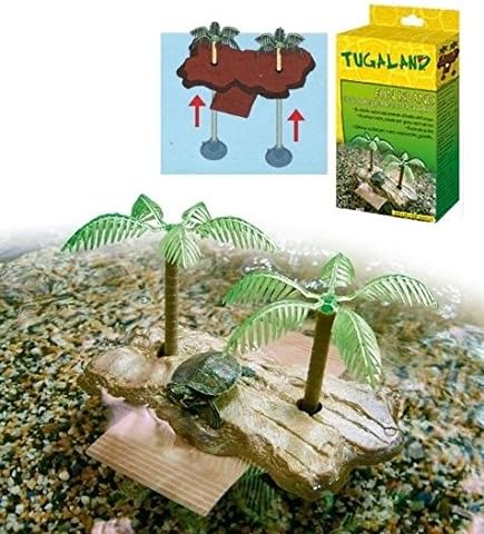 Tugaland Fun Island Small Floating Island For Turtles Made From Plastic