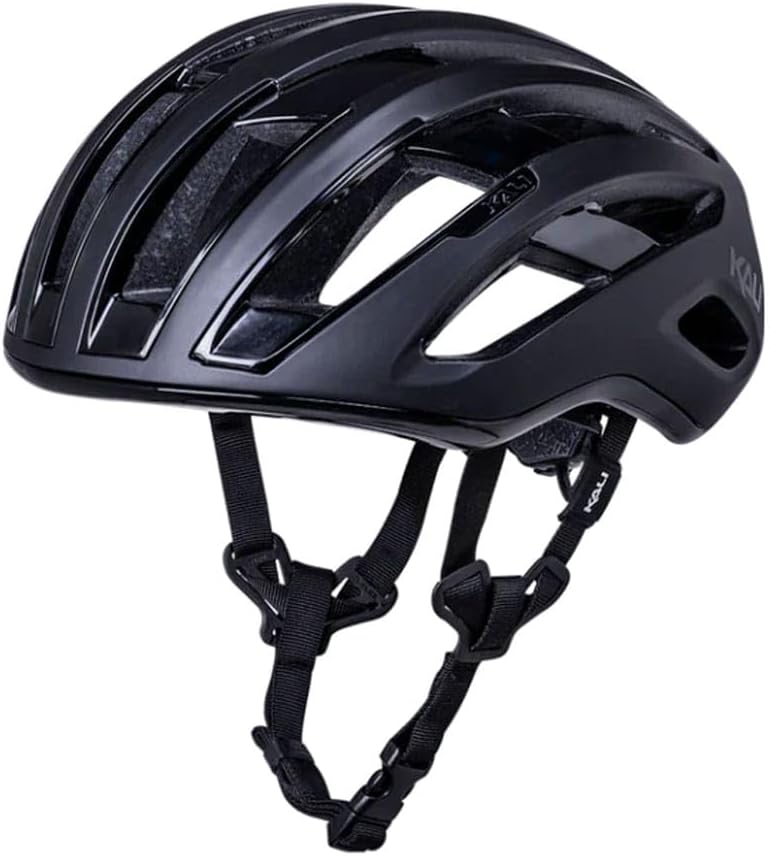 Kali Protectives Grit Road Bicycle Helmet for Adults, Road Bike Helmets for Men and Women; Helmet with Maximum Vents for Urban Road Cycling (Large/X-Large, Solid Matte Black)