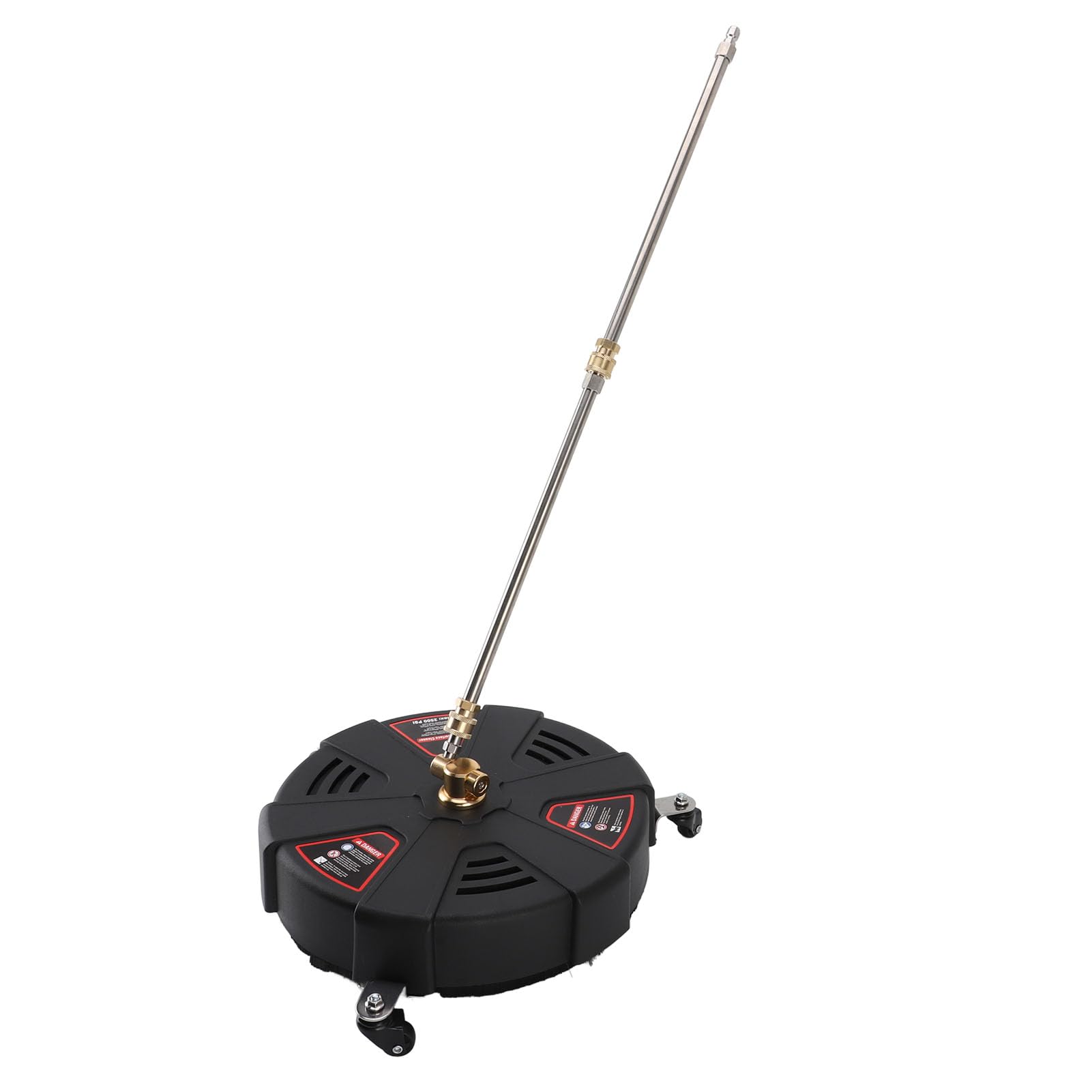 Limpiador de Superficies Profesional de Alta Presión de 13 Pulgadas, 2500 PSI, con 3 Ruedas, Conexión Rápida para Entradas, Patios y Aceras