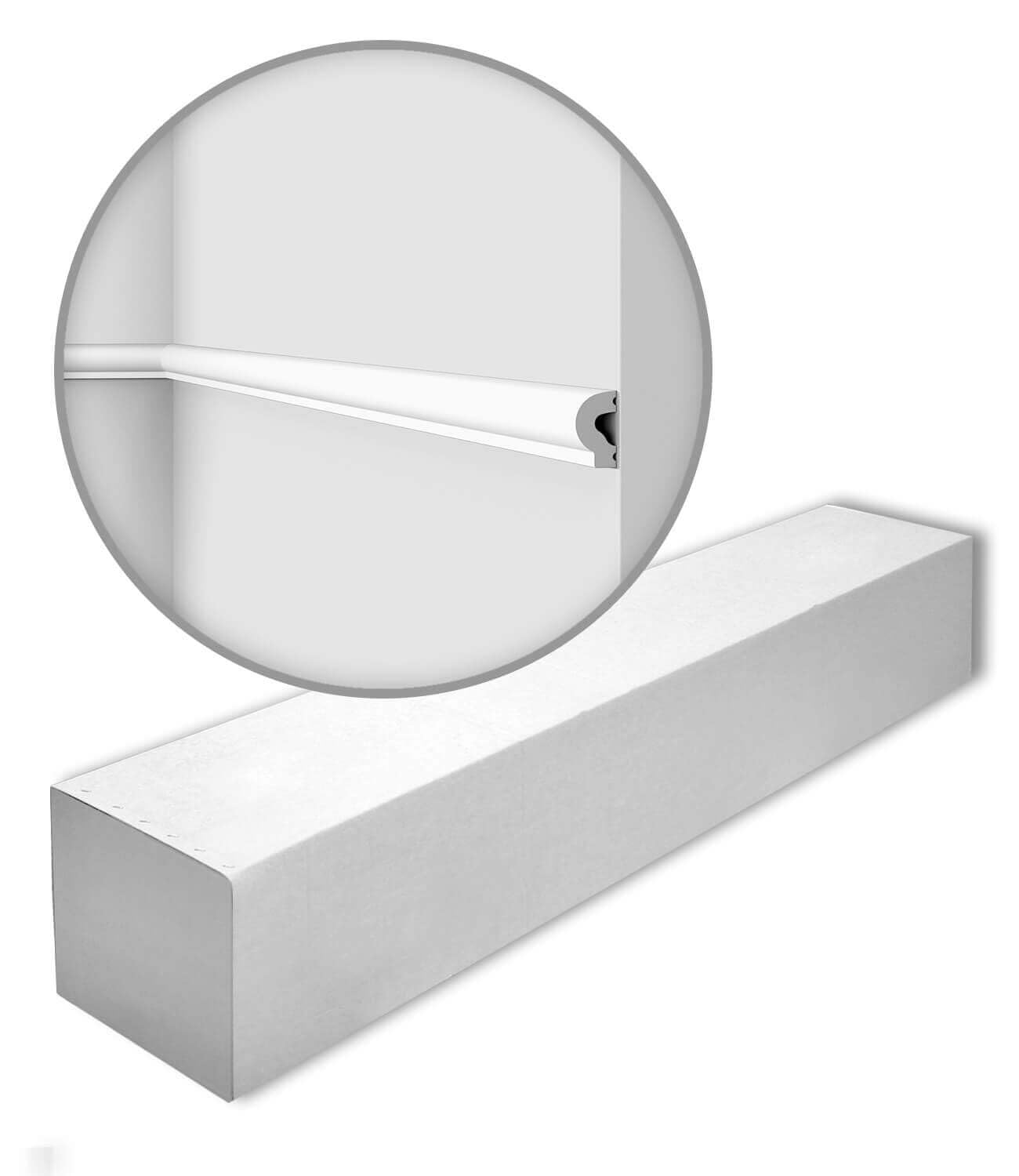 NMC 46 x Panel mouldings WL13-box 92 Meter WALLSTYL Extruded polystyrene (HDPS) 200 cm White pre-Primed Lightweight dimensionally Stable Shockproof