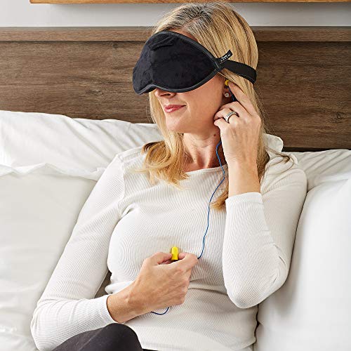 Bucky Eden Collection Lightweight Eye Shade Mask With Reusable Ear Plugs, Black #TOP4