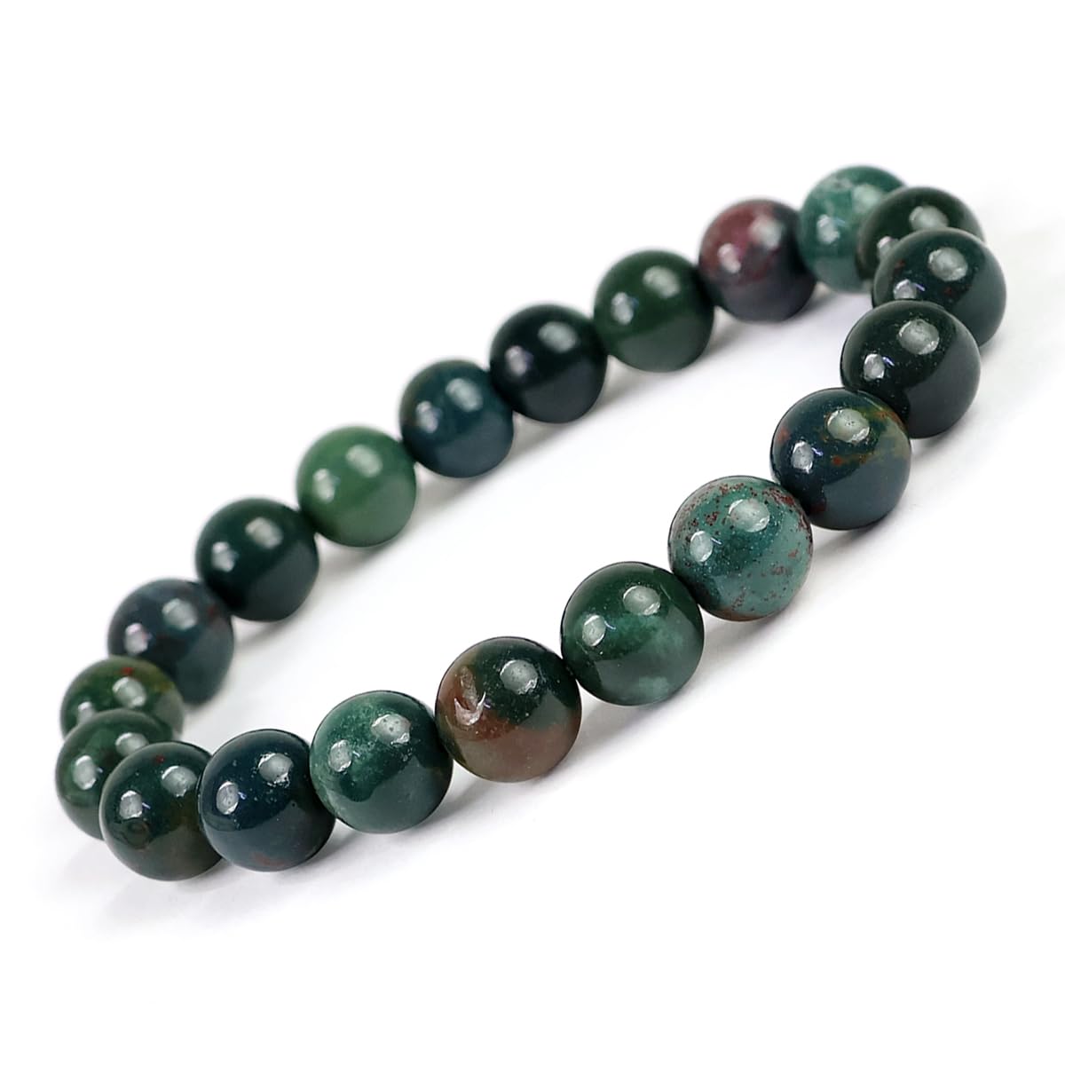 Crystu Bloodstone Bracelet Crystal Stone Bracelet 10 mm Round Beads for Reiki Healing and Crystal Healing Stones (Color : Multi) (B07CRJT21Q) Amazon Price History, Amazon Price Tracker
