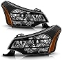 ACANII - For 2008 2009 2010 2011 Ford Focus S SE SES SEL w/Black Trim Headlights Headlamps Assembly Pair Set Left+Right