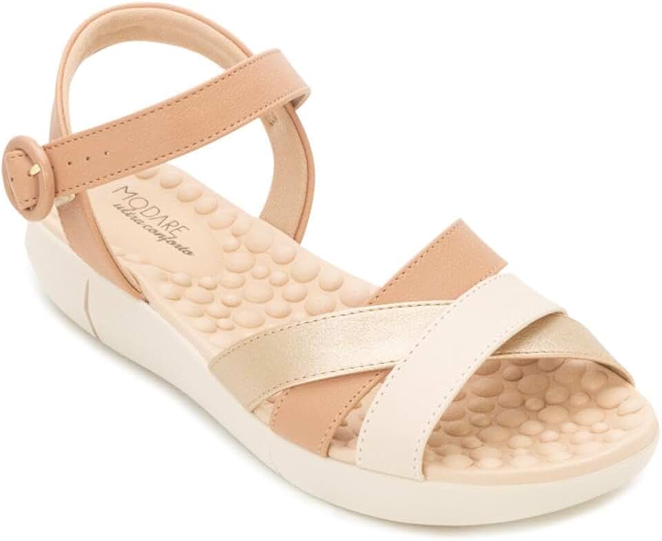 SANDÁLIA FEMININA ORTOPÉDICA MODARE 7142.124 ESPORÃO SOLA 3,5 CM ALTURA