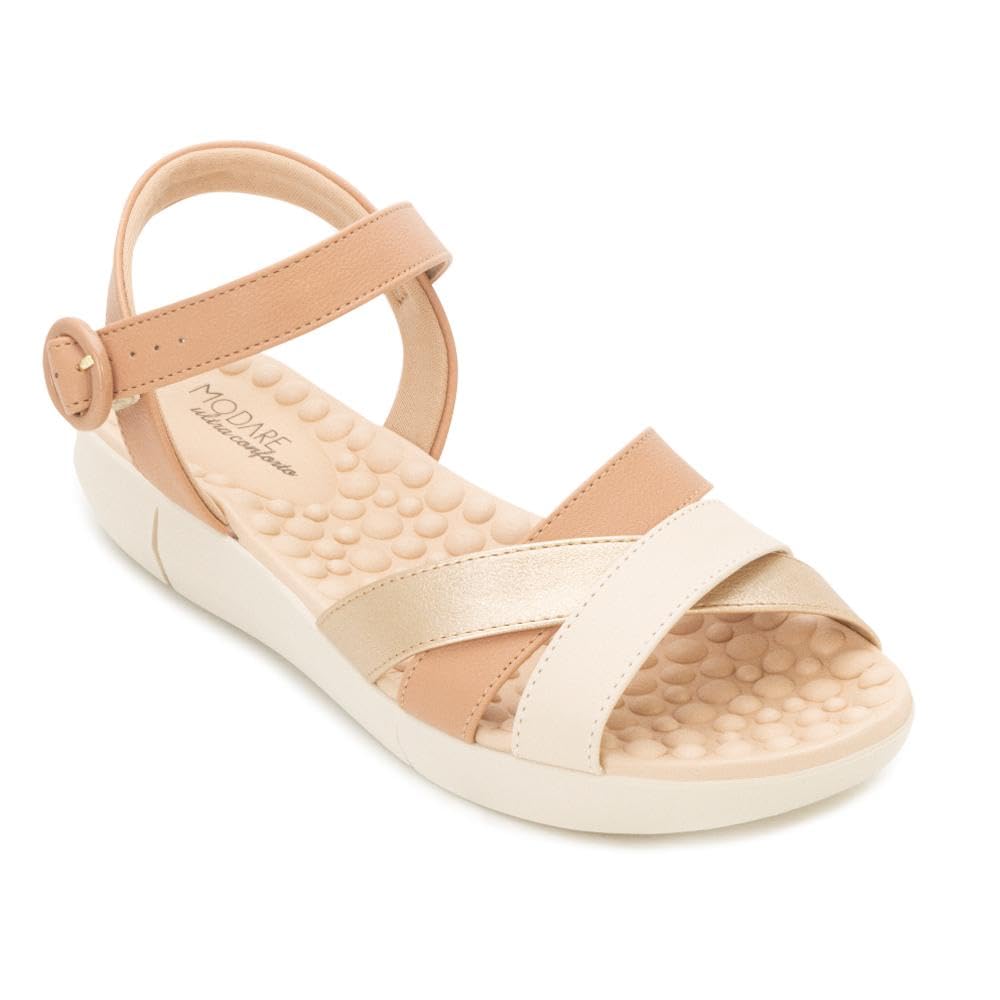 Modare, SANDÁLIA FEMININA ORTOPÉDICA MODARE 7142.124 ESPORÃO SOLA 3,5 CM ALTURA