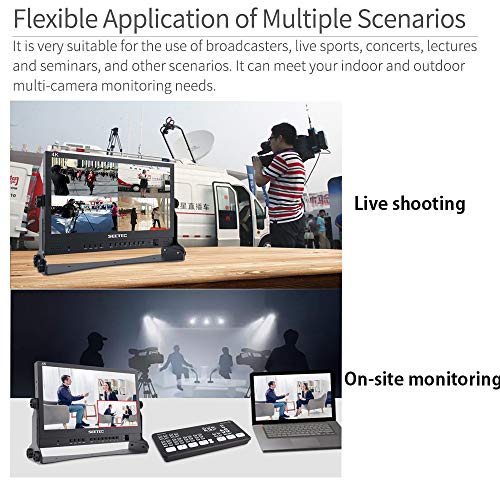 Image of ATEM156 15.6 inch 4 HDMI Input Output Quad Split Display for ATEM Mini Video Switcher Live Streaming Broadcast Director Monitor Used in Movie Production
