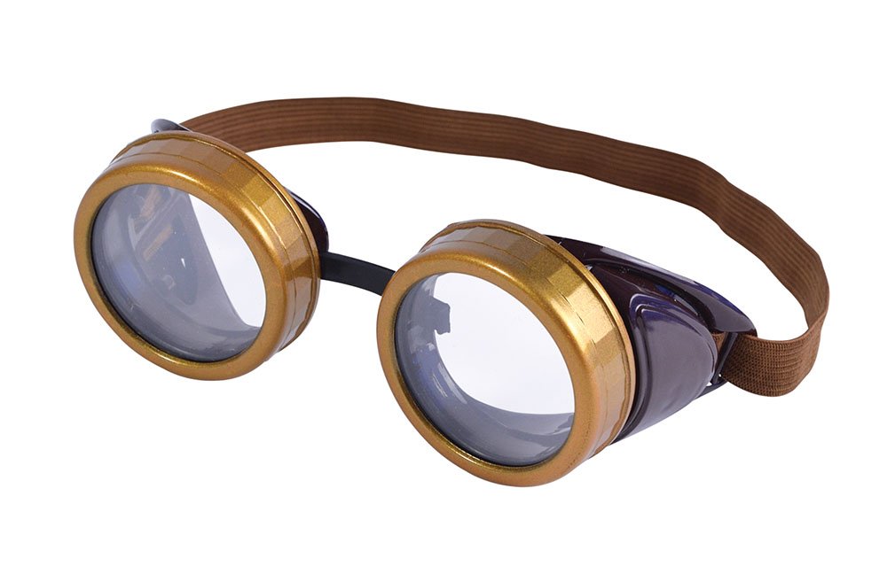 Brown & Black Steampunk Goggles (1 Pc.)