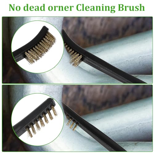 Drahtbürste Klein Set, 6 Stück Metallbürste Mini Edelstahl Stahlbürste Reinigungsbürsten Set für Reinigung Schmutz und Rost