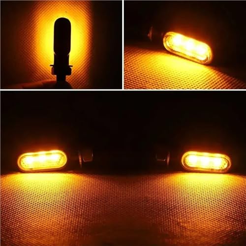 Intermitentes moto para rutas nocturnas luces traseras de parada color ámbar 2 uds 3