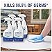 VIREX Diversey CBD540540 All Purpose Liquid Disinfectant Cleaner- Kills 99.9% of Germs and Eliminates Odors, Lemon Scent, Ready-to-Use Spray, 32-Ounce (Pack of 4)