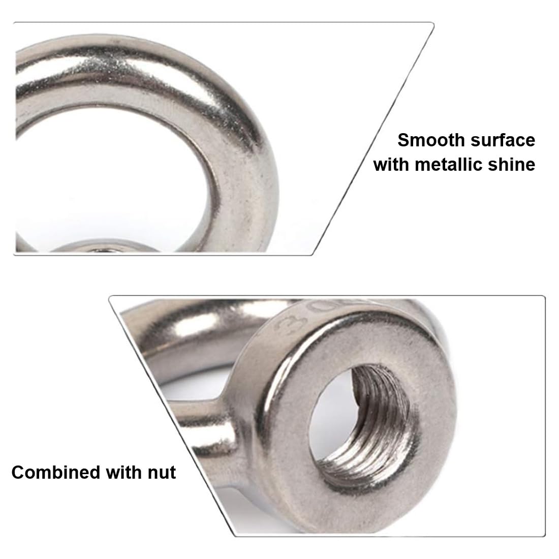 Aililong Dadi ad anello M6-12 pezzi 304 in acciaio inox, dadi ad anello hardware per accessori di sollevamento e sospensioni per interni ed esterni