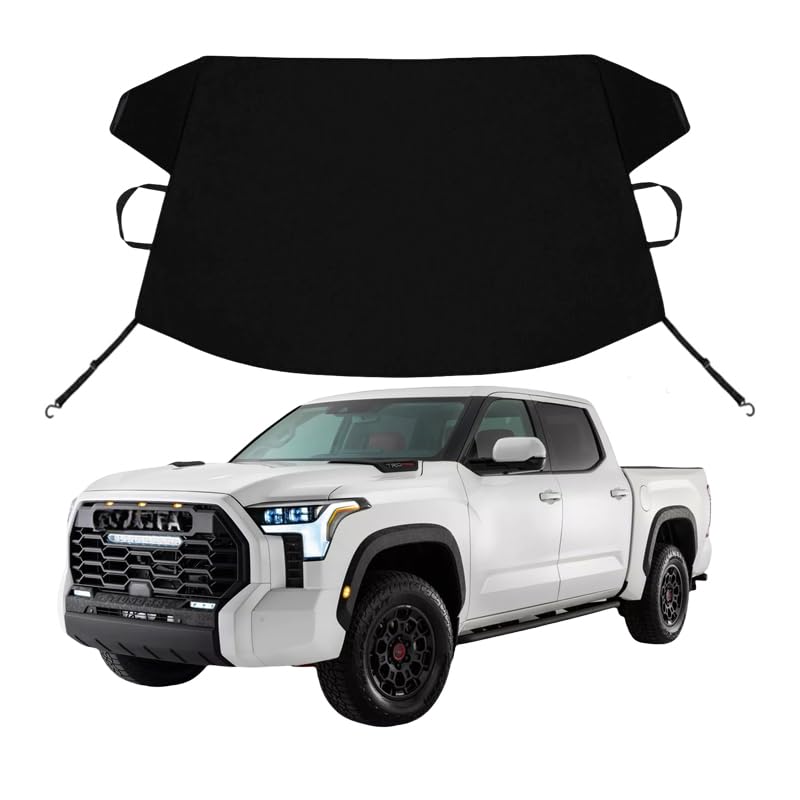 Image of Tundra Custom Windshield Cover for Ice and Snow for to-yo-ta Tundra Windshield Snow Cover 600D Shade Blocks Winter Frost Hail Protector Car Accessories