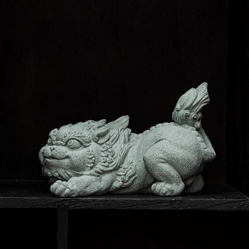 Statua fatta a mano Tea Pet Handmade arenaria verde Lucky Tea Ornamenti per animali domestici in stile cinese Casa Tea Room Tea Play Desktop Decorazione da tavolo Accessori per animali domestici