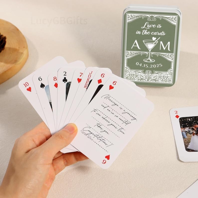 Custom Playing Cards - Blank Playing Card, Wedding Guest Books, Wedding Photo Album Alternative, Photo Playing Cards Deck