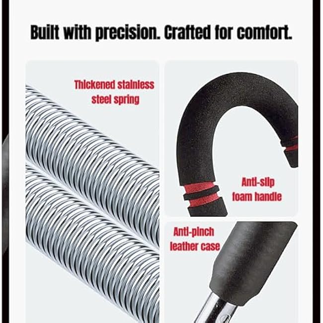 Adjustable Chest Expander & Twister Arm Trainer, Heavy-Duty Resistance Bar for Upper Body, Chest, Biceps, Triceps, Forearm Workout, at Home Gym Strength Training Equipment (60¨C120 lb)