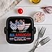 DeWoxkex All American Chick Chicken American Flag Double Layer Bento Box Lunch Box with Spoon Reusable Bento Case Leak-Proof Food Containers for Work Picnic Camping