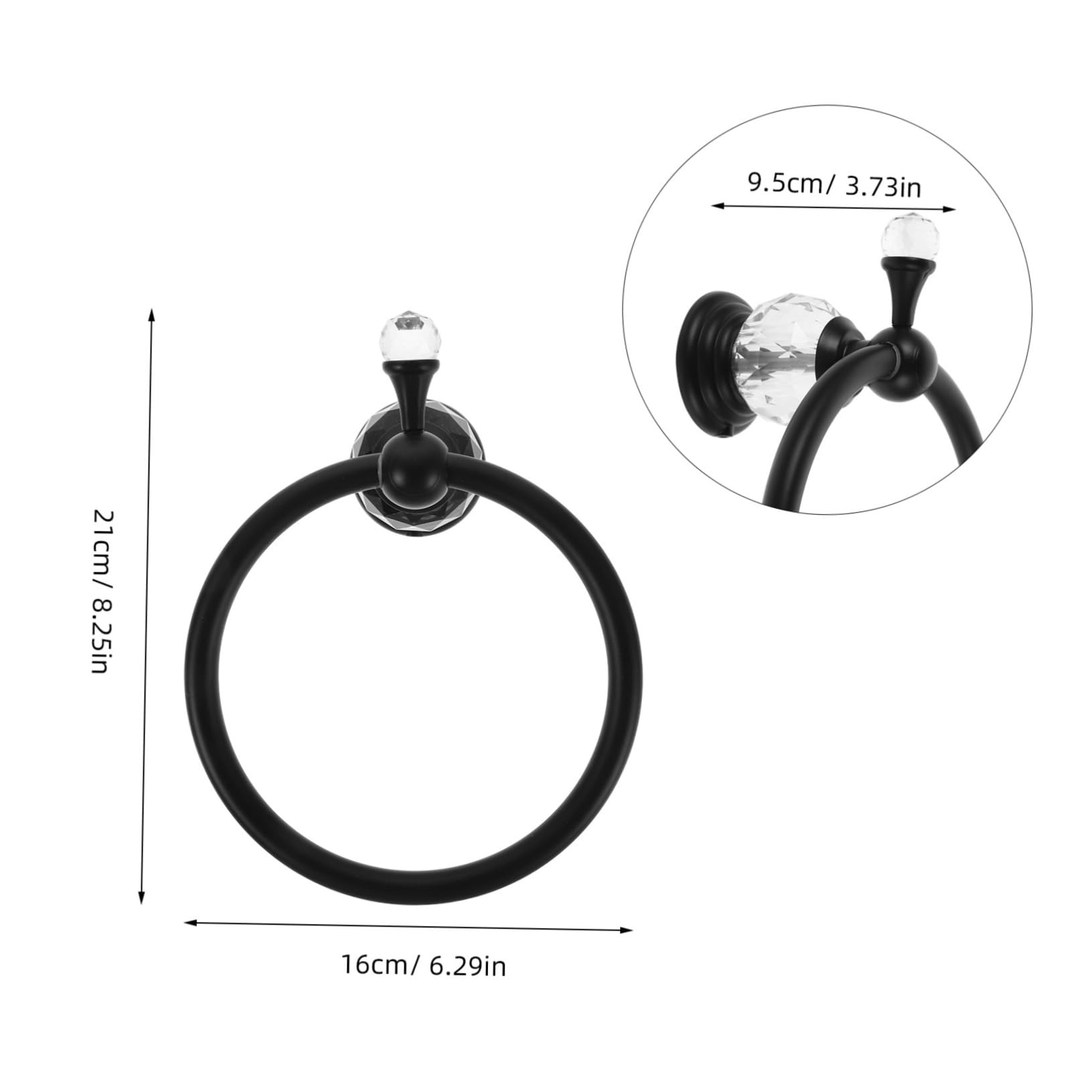 Toallero De Aro: Toallero Grueso para Baño. Moderno Colgador Redondo De Pared para Baño, Cocina Y Accesorios.