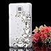 ACC5Star(TM) Extreme Duluxy Bling Diamond Crystal Geometry Rhinestone Clear Case Cover Skin for Samsung Galaxy Note 4 + High Quality Random Color Stylus + 10*15 Cm Green Soft Clean Cloth with Logo
