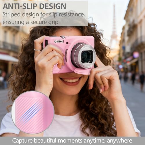 Funda silicona para cámara Canon G7X Mark III rosa miniatura 2