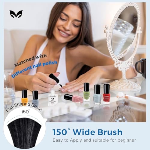 Morovan 3in1 Klarer Nagellack: Base Coat Top Coat 3in1 Nail Strengthener Clear Nail Varnish 15ml